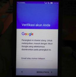 membuka verifikasi akun ZTE Nubia Z7 FRP tanpa flash